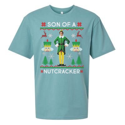 Son Of A Nutcracker Ugly Christmas Sueded Cloud Jersey T-Shirt