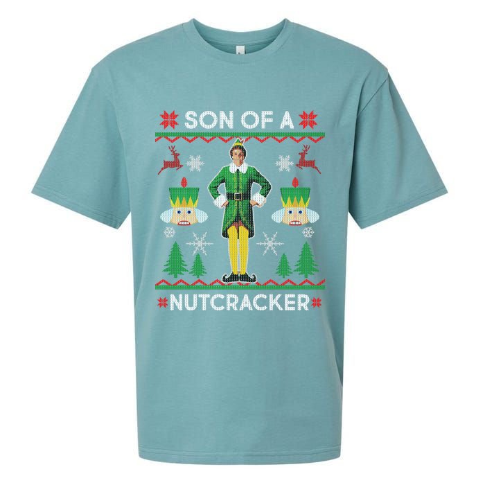 Son Of A Nutcracker Ugly Christmas Sueded Cloud Jersey T-Shirt