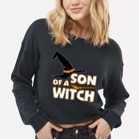 Son Of A Witch Cropped Pullover Crew