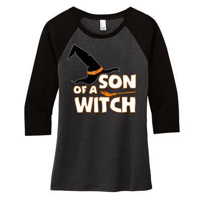 Son Of A Witch Women's Tri-Blend 3/4-Sleeve Raglan Shirt