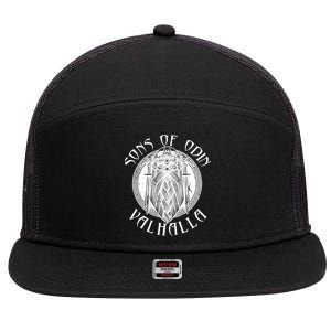 Son Of Odin Valhalla 7 Panel Mesh Trucker Snapback Hat