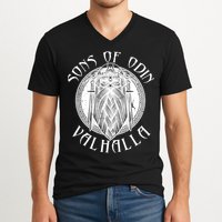 Son Of Odin Valhalla V-Neck T-Shirt
