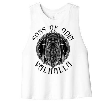 Son Of Odin Valhalla Women's Racerback Cropped Tank