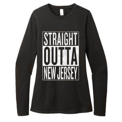 Straight Outta New Jersey Great Travel Gift Idea Womens CVC Long Sleeve Shirt