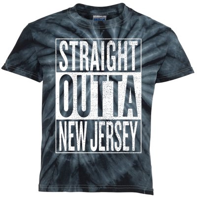 Straight Outta New Jersey Great Travel Gift Idea Kids Tie-Dye T-Shirt