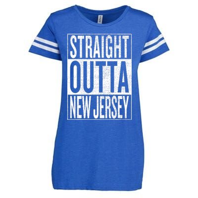 Straight Outta New Jersey Great Travel Gift Idea Enza Ladies Jersey Football T-Shirt