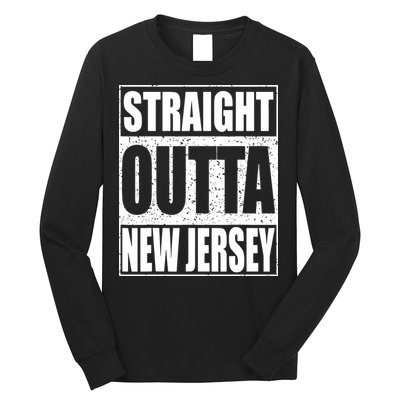 Straight Outta New Jersey Patriotic New Jersey State Long Sleeve Shirt