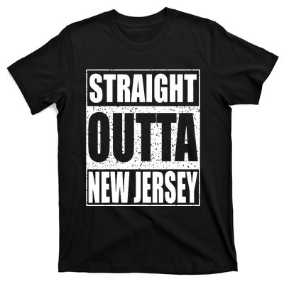 Straight Outta New Jersey Patriotic New Jersey State T-Shirt