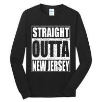 Straight Outta New Jersey Patriotic New Jersey State Tall Long Sleeve T-Shirt