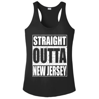Straight Outta New Jersey Patriotic New Jersey State Ladies PosiCharge Competitor Racerback Tank