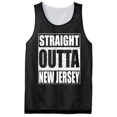 Straight Outta New Jersey Patriotic New Jersey State Mesh Reversible Basketball Jersey Tank