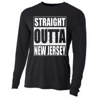 Straight Outta New Jersey Patriotic New Jersey State Cooling Performance Long Sleeve Crew