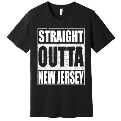 Straight Outta New Jersey Patriotic New Jersey State Premium T-Shirt