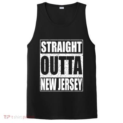 Straight Outta New Jersey Patriotic New Jersey State PosiCharge Competitor Tank