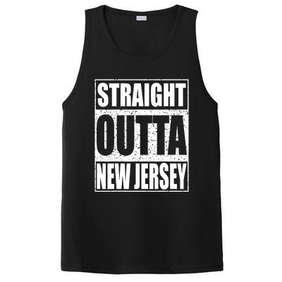 Straight Outta New Jersey Patriotic New Jersey State PosiCharge Competitor Tank