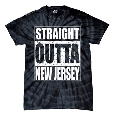 Straight Outta New Jersey Patriotic New Jersey State Tie-Dye T-Shirt