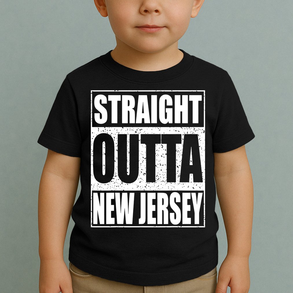 Straight Outta New Jersey Patriotic New Jersey State Toddler T-Shirt