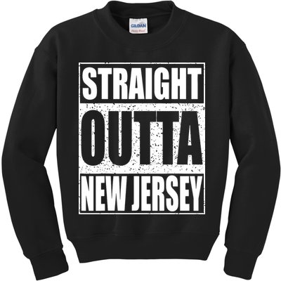 Straight Outta New Jersey Patriotic New Jersey State Kids Sweatshirt