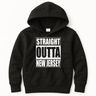 Straight Outta New Jersey Patriotic New Jersey State Kids Hoodie