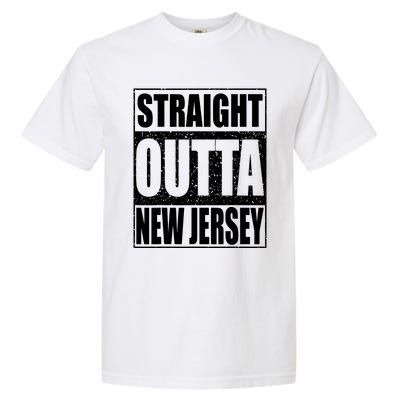 Straight Outta New Jersey Patriotic New Jersey State Garment-Dyed Heavyweight T-Shirt