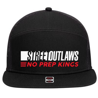 Street Outlaws No Prep Kings 7 Panel Mesh Trucker Snapback Hat