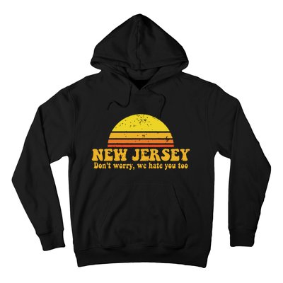 State Of New Jersey Funny Vintage Slogan Retro Souvenir Gift Hoodie