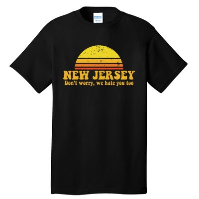 State Of New Jersey Funny Vintage Slogan Retro Souvenir Gift Tall T-Shirt