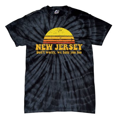 State Of New Jersey Funny Vintage Slogan Retro Souvenir Gift Tie-Dye T-Shirt