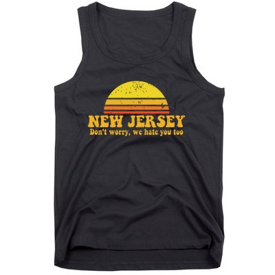 State Of New Jersey Funny Vintage Slogan Retro Souvenir Gift Tank Top