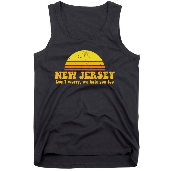 State Of New Jersey Funny Vintage Slogan Retro Souvenir Gift Tank Top