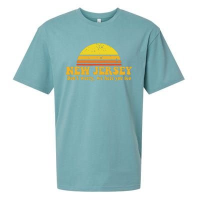 State Of New Jersey Funny Vintage Slogan Retro Souvenir Gift Sueded Cloud Jersey T-Shirt