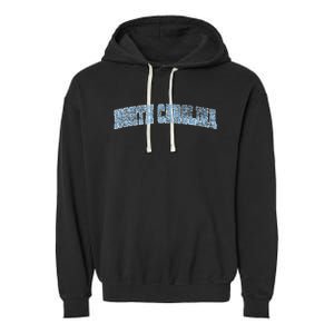 State Of North Carolina Varsity Style Faded Garment-Dyed Fleece Hoodie