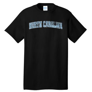 State Of North Carolina Varsity Style Faded Tall T-Shirt