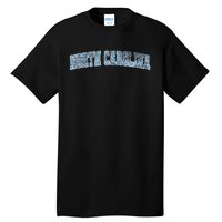 State Of North Carolina Varsity Style Faded Tall T-Shirt