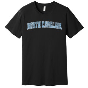 State Of North Carolina Varsity Style Faded Premium T-Shirt