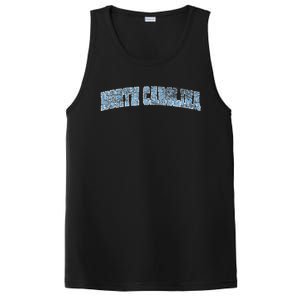 State Of North Carolina Varsity Style Faded PosiCharge Competitor Tank