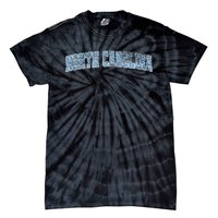 State Of North Carolina Varsity Style Faded Tie-Dye T-Shirt