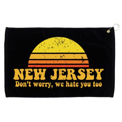 State Of New Jersey Funny Vintage Slogan Retro Souvenir Gift Grommeted Golf Towel