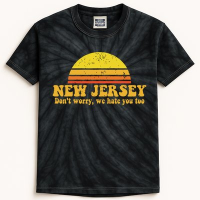 State Of New Jersey Funny Vintage Slogan Retro Souvenir Gift Kids Tie-Dye T-Shirt