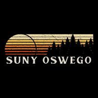 Suny Oswego Ny Vintage Evergreen Sunset Eighties Retro Hoodie