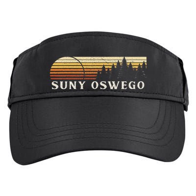 Suny Oswego Ny Vintage Evergreen Sunset Eighties Retro Adult Drive Performance Visor