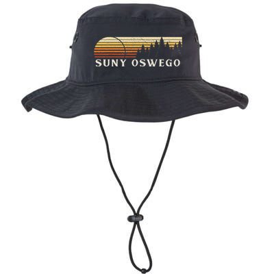 Suny Oswego Ny Vintage Evergreen Sunset Eighties Retro Bucket Hat