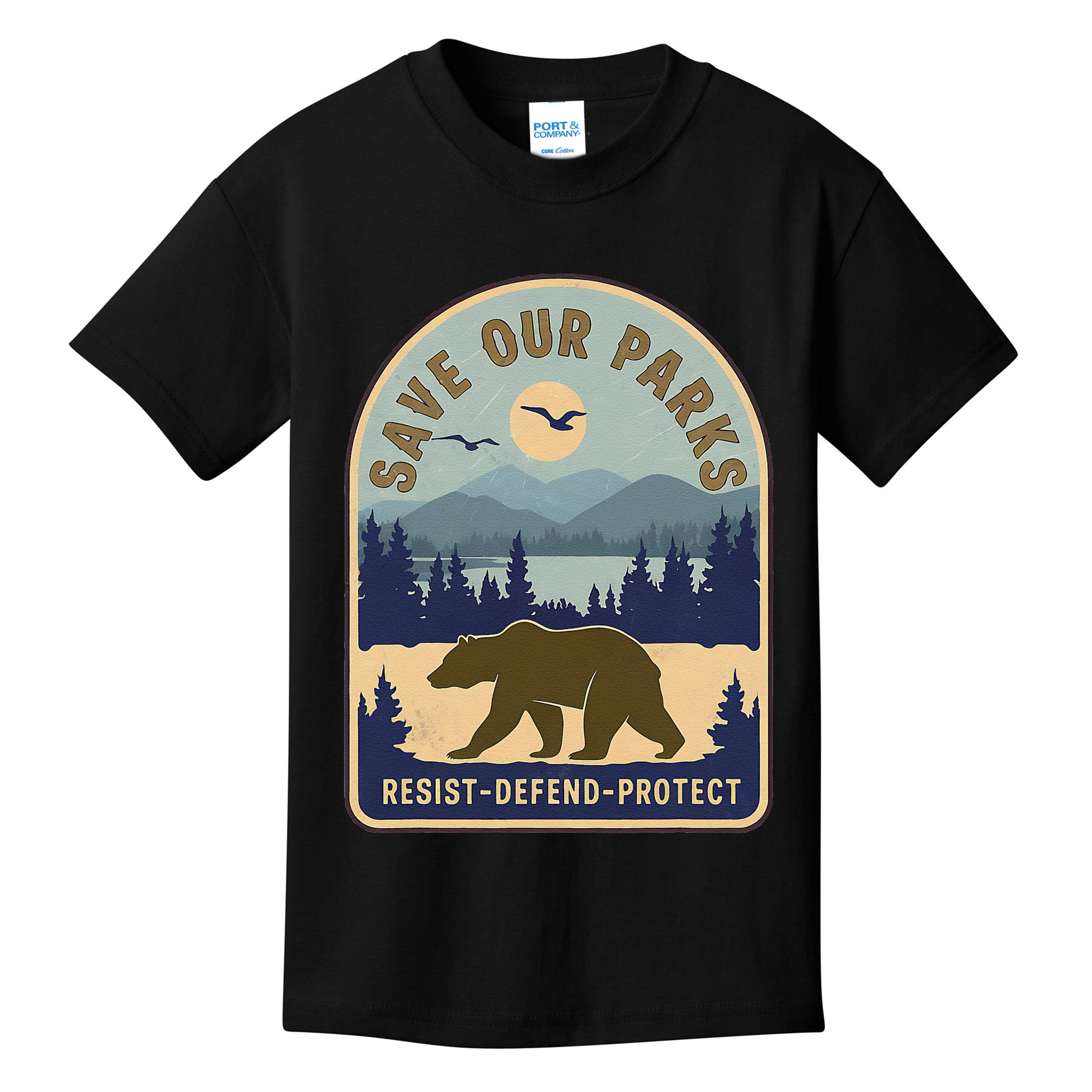 Save Our National Parks Defund Doge Parks Not Profits Kids T-Shirt