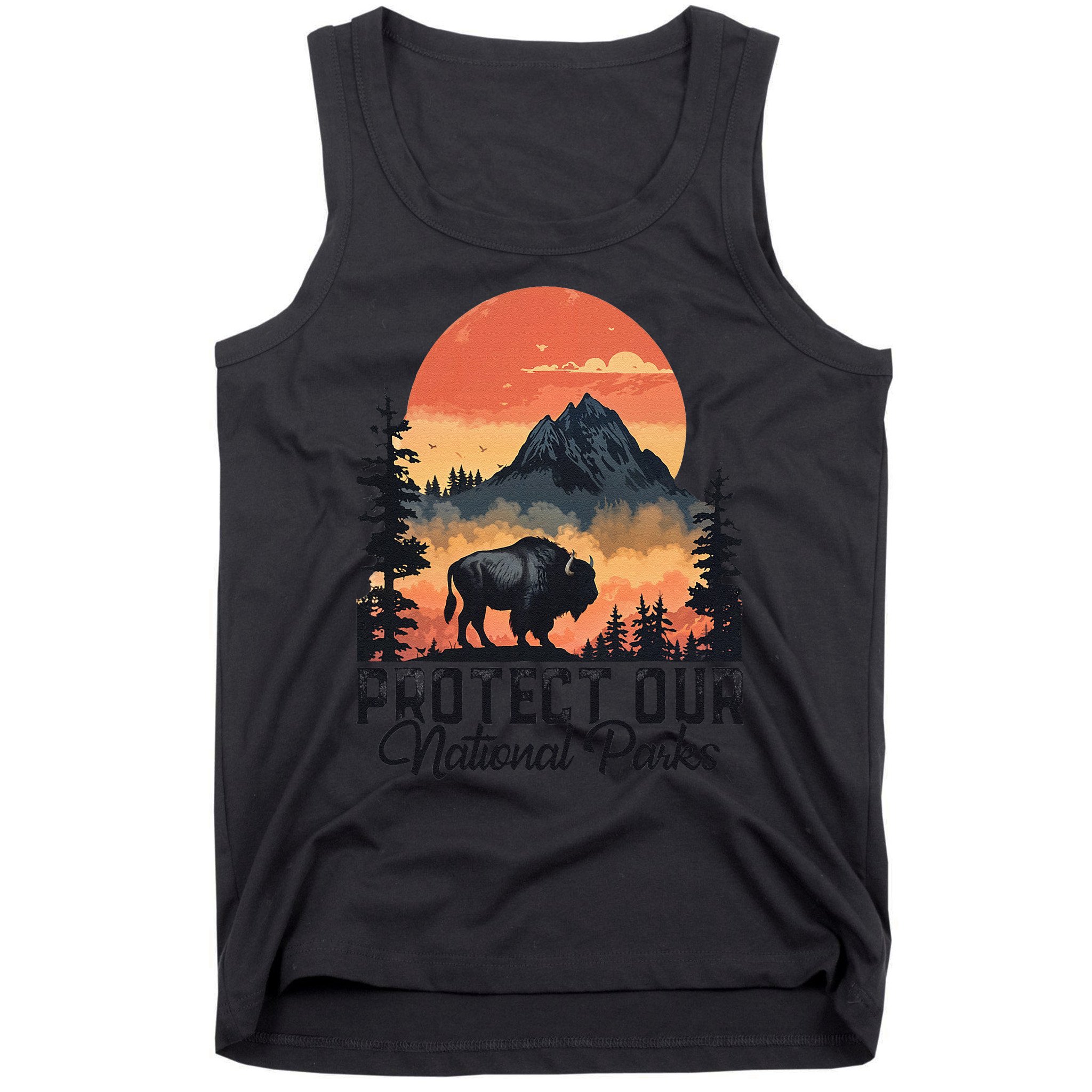 Save Our National Parks Resist Service Bison Buffalo Tank Top