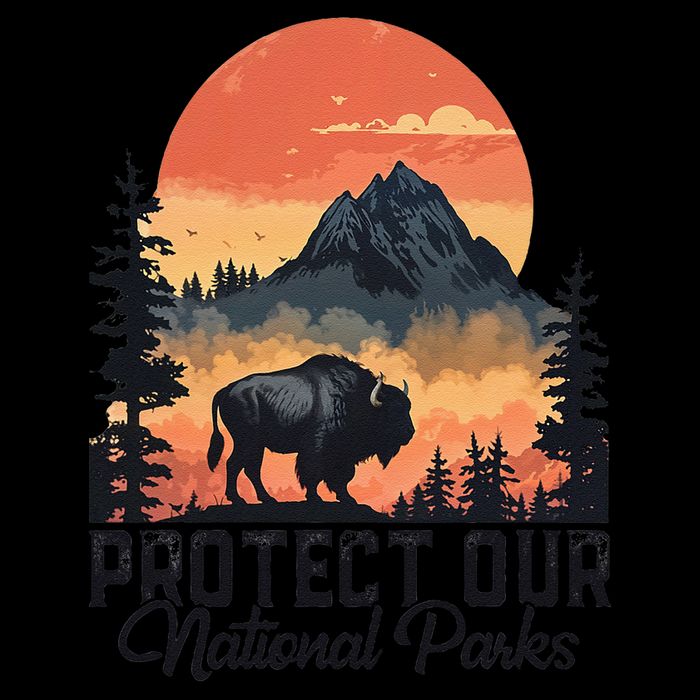 Save Our National Parks Resist Service Bison Buffalo Tank Top