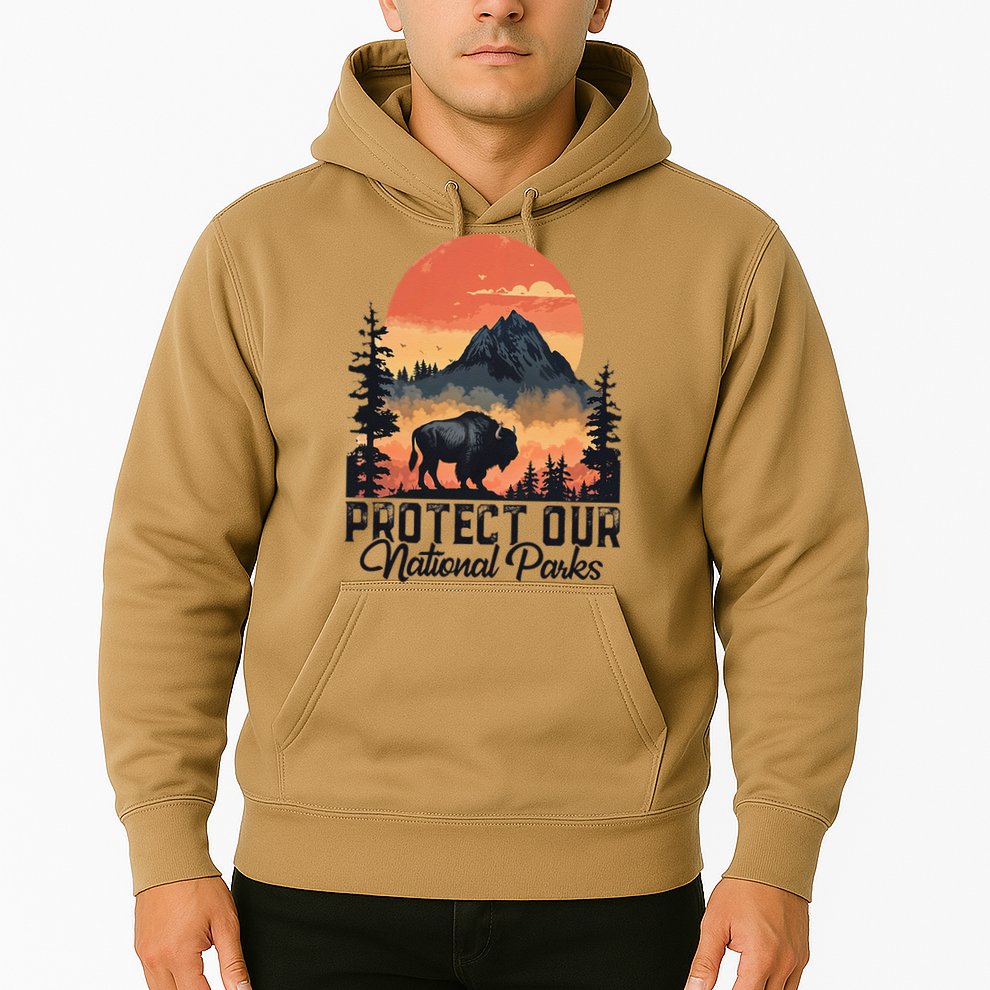 Save Our National Parks Resist Service Bison Buffalo Hoodie
