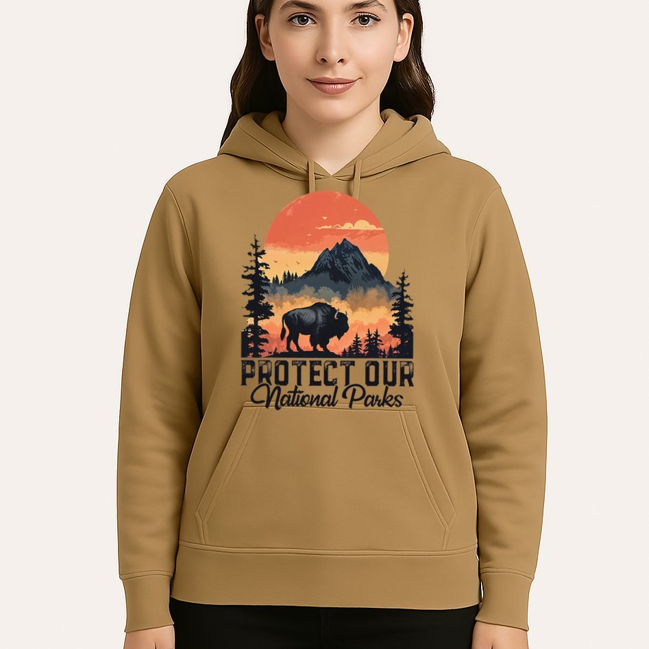 Save Our National Parks Resist Service Bison Buffalo Hoodie