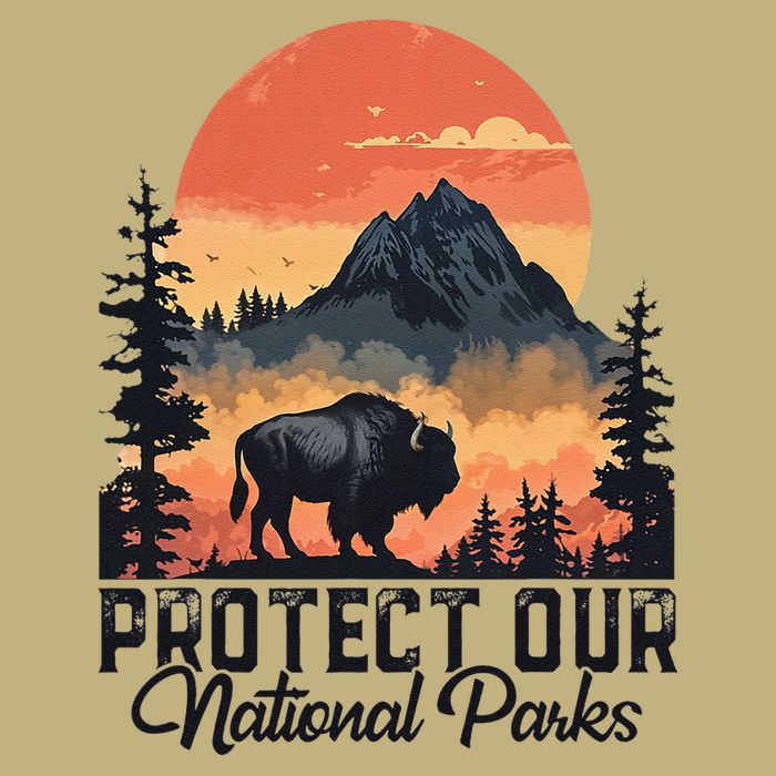 Save Our National Parks Resist Service Bison Buffalo Hoodie