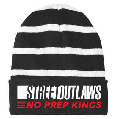 Street Outlaws No Prep Kings Striped Beanie with Solid Band