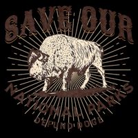 Save Our National Parks Defund DOGE Resist Bison ALT US Backpack